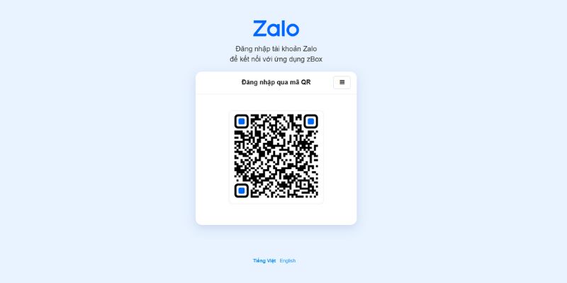 Đăng nhập Zalo bằng mã QR